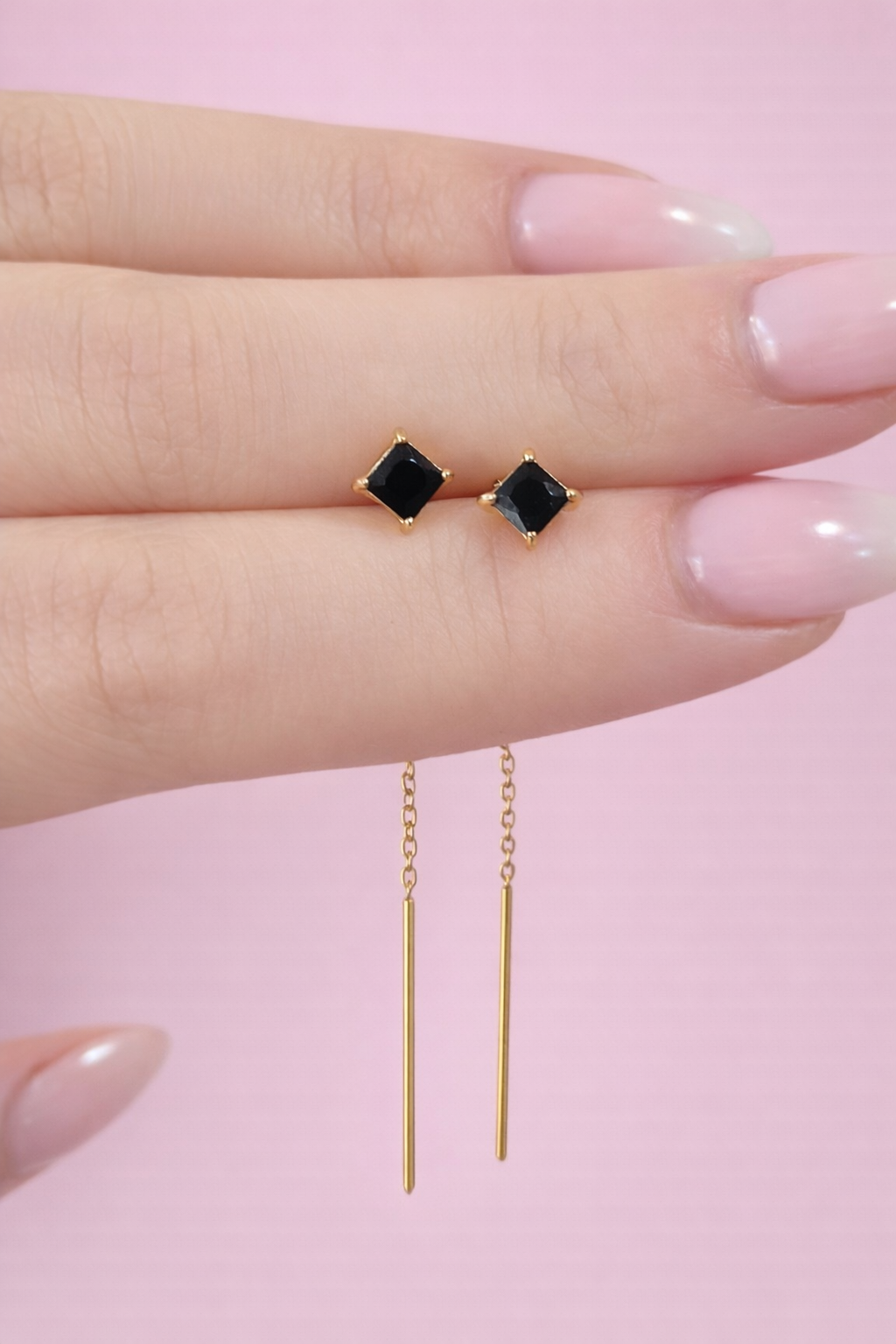 Orecchini Saliscendi Black