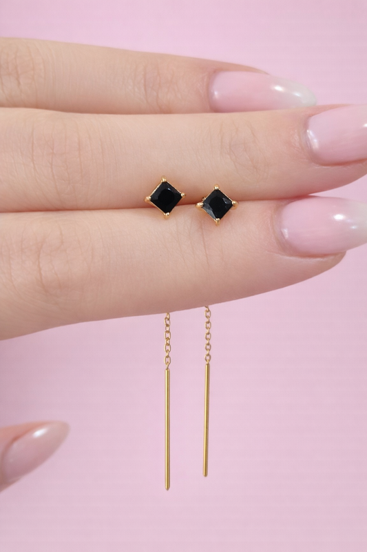 Orecchini Saliscendi Black