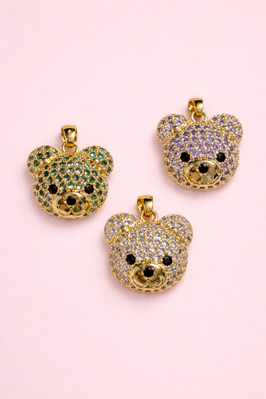 Charms Teddy Strass